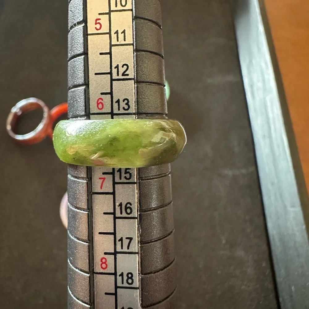 Colorful Stackable Glass Rings Lot size 6.5 - Picture 3 of 5